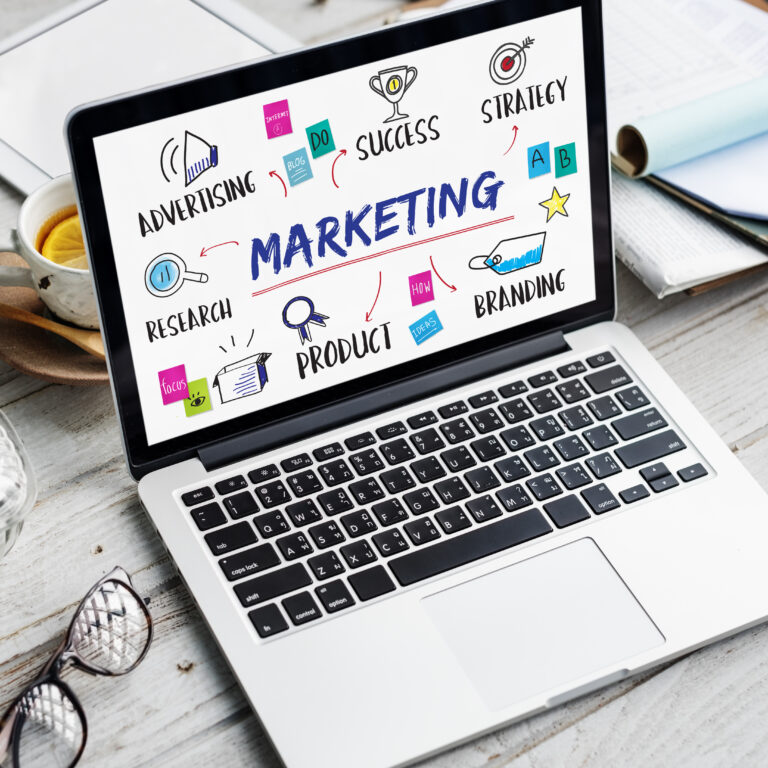 Billede der viser online marketing ydelser fra Din Marketingshjælper